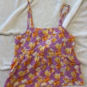 BP Floral Camisole in Purple and Orange